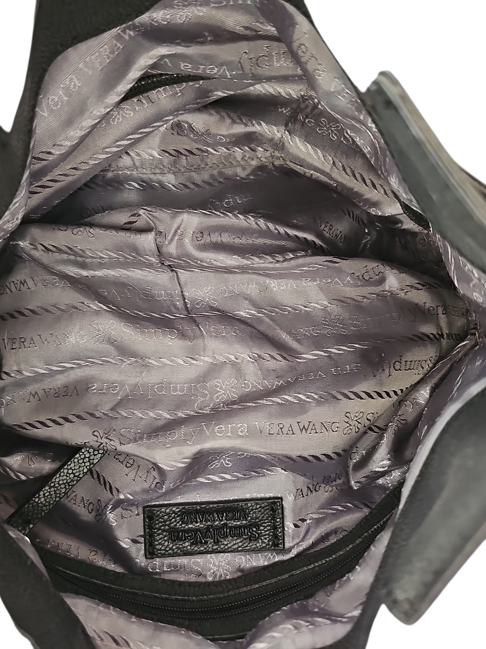 Simply Vera Vera Wang Blue Snakeskin-Effect Shoulder Bag with Chain Strap - Picture 4 of 4